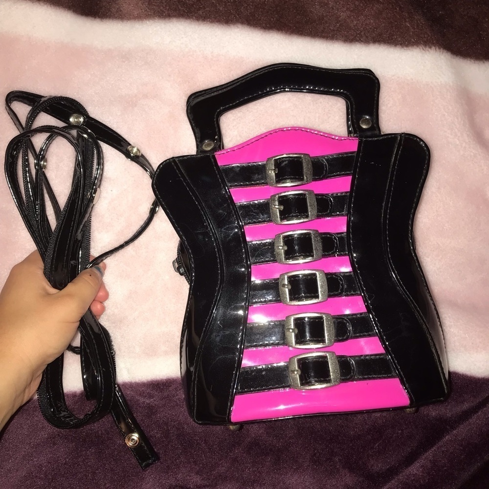 ROEBUCK LONDON BUSTIER corset goth bag emo alt punk - Picture 4 of 8